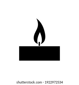 Candle icon, logo isolated on white background