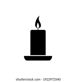 Candle icon, logo isolated on white background