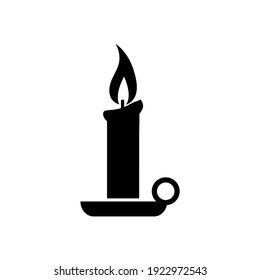 Candle icon, logo isolated on white background