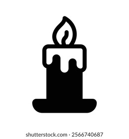 Candle icon, logo isolated on background