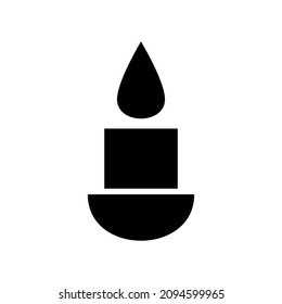 candle icon or logo isolated sign symbol vector illustration - high quality black style vector icons
