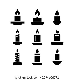 candle icon or logo isolated sign symbol vector illustration - Collection of high quality black style vector icons
