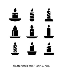 candle icon or logo isolated sign symbol vector illustration - Collection of high quality black style vector icons
