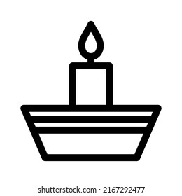 candle icon or logo isolated sign symbol vector illustration - high quality black style vector icons
