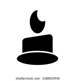 icono de la vela o logotipo símbolo de signo aislado ilustración vectorial - iconos vectoriales de estilo negro de alta calidad
