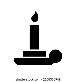candle icon or logo isolated sign symbol vector illustration - high quality black style vector icons

