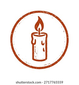 candle icon logo seal vector on white background
Vector stamp icon