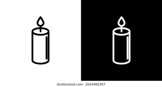 Candle icon. Logotype vector set