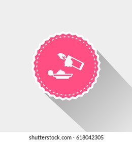 candle icon with long shadow