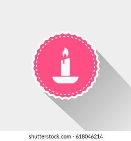 Candle icon with long shadow