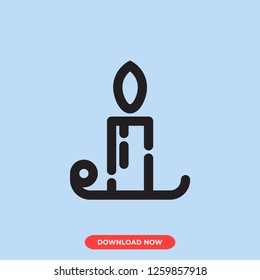 Candle icon modern vector style. Candle icon for web and app. Candle icon concept.
