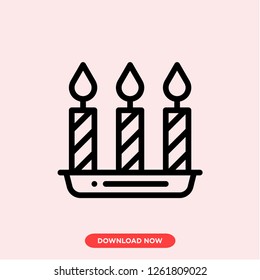 Candle icon modern vector style