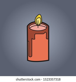 Candle icon. New trendy candle vector illustration symbol.