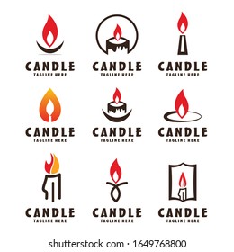 Candle icon on white background. Candle vector logo. Flat design style. Modern vector pictogram