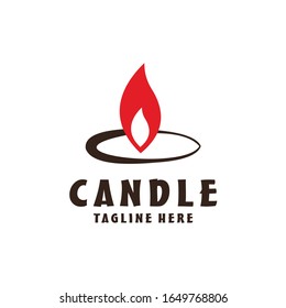 Candle icon on white background. Candle vector logo. Flat design style. Modern vector pictogram