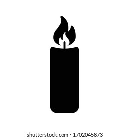 Candle icon on white background