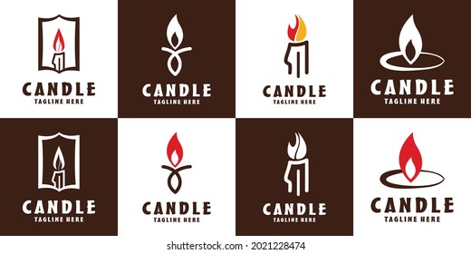 Candle icon on white background. Candle vector logo. Flat design style. Modern vector pictogram