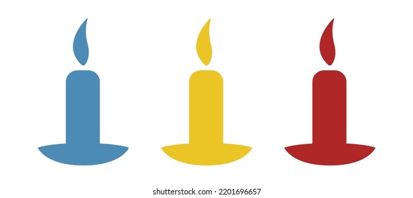 candle icon on a white background, vector illustration