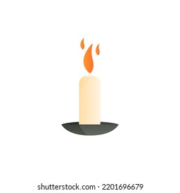 candle icon on a white background, vector illustration