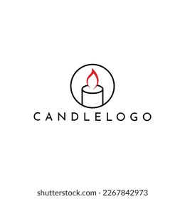 Candle icon on white background. Candle vector logo. Flat design style. Modern vector pictogram