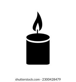 Candle icon on white background.