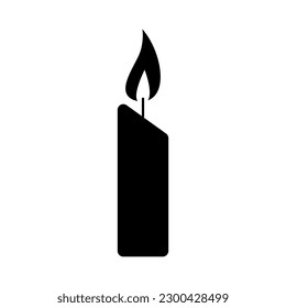 Candle icon on white background.