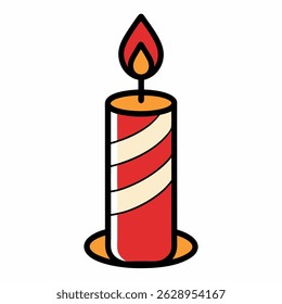 Candle icon on white background.