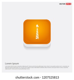 Candle Icon Orange Abstract Web Button - Free vector icon