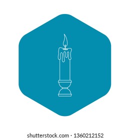 Candle icon. Outline illustration of candle vector icon for web