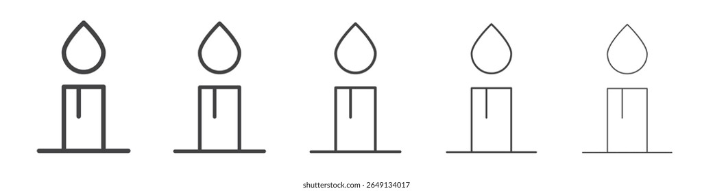Candle icon outline ilustration vector symbol
