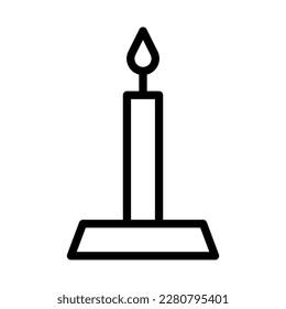 candle icon outline style easter illustration vector element and symbol perfect. Icon sign from modern collection for web.