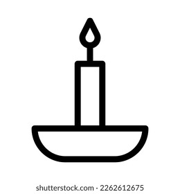 candle icon outline style ramadan illustration vector element and symbol perfect. Icon sign from modern collection for web.
