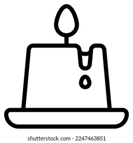 candle icon with outline style. Suitable for website design, logo, app and UI. Based on the size of the icon in general, so it can be reduced.	
