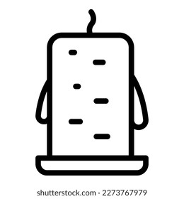 Candle icon outline vector. Apron artist. Making factory
