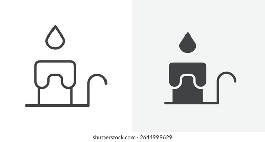Candle icon Outline vector sign