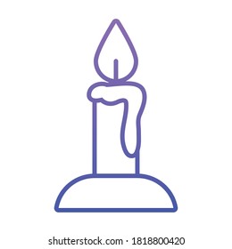 icono de la vela sobre fondo blanco, estilo de gradiente, ilustración vectorial