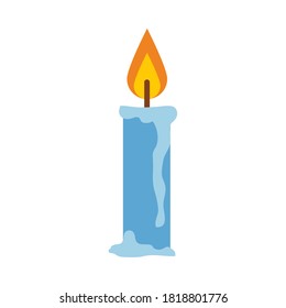 icono de la vela sobre fondo blanco, estilo plano, ilustración vectorial