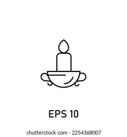 candle icon for party celebration white background