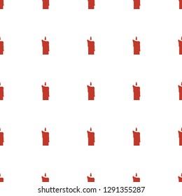 candle icon pattern seamless white background. Editable filled candle icon. candle icon pattern for web and mobile.
