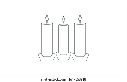 Candle icon. Premium quality isolated vector image
