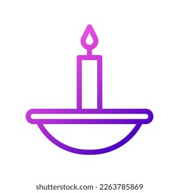 candle icon purple pink style ramadan illustration vector element and symbol perfect. Icon sign from modern collection for web.