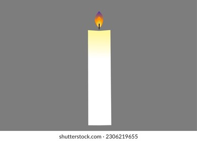 icono de la vela transparente y simple