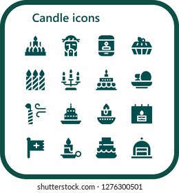  candle icon set. 16 filled candle icons. Simple modern icons about  - Candle, Jesus, Cake, Candles, Birthday cake, Cakes, Birthday, Christian