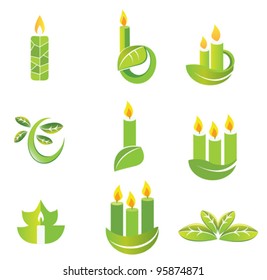 Candle icon set