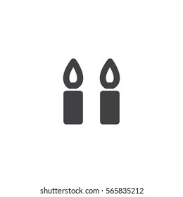 candle icon. sign design
