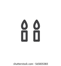 candle icon. sign design
