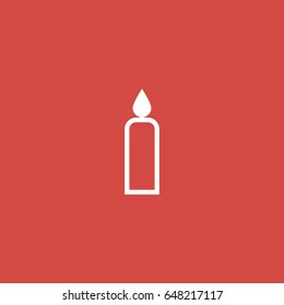 candle icon. sign design. red background