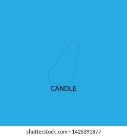 candle icon sign signifier vector