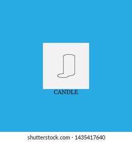 candle icon sign signifier vector