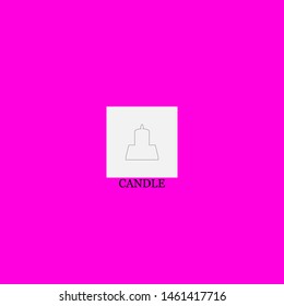 candle icon sign signifier vector